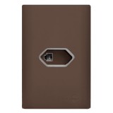 Conjunto RJ11 4x2 - Novara Especiais Marrom Fosco